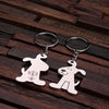 Personalized Polished Stainless Steel Key Chain Dog Charm - Key Chains
