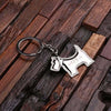 Personalized Polished Stainless Steel Key Chain Schnauzer Dog - Key Chains