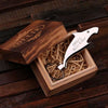 Personalized Polished Stainless Steel Key Chain Shark Bottle w/Box - Key Chains & Gift Box
