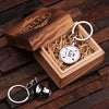 Personalized Polished Stainless Steel Key Chain Soccer Ball w/Box - Key Chains & Gift Box