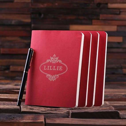 Image of Personalized Portfolio Journal White Blue or Red - Journals & Notebooks