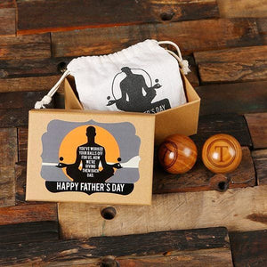 Personalized Sandalwood Meditation Balls with Gift Box and Bag - Assorted Fathers Day