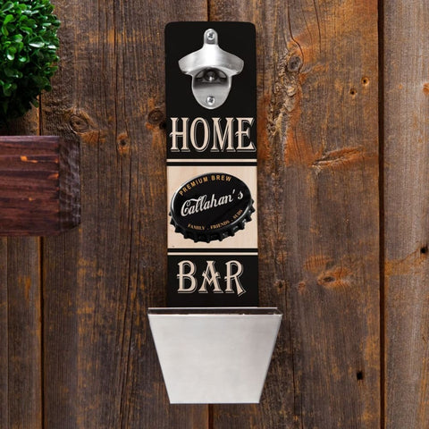 Image of Personalized Set of 5 Wall Mounted Bottle Openers for Groomsmen - PremiumBrew - Bar Accessories
