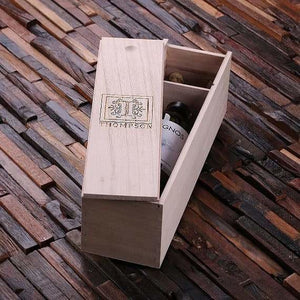 Personalized Single Bottle Wine Box - Assorted - Beer & Wine