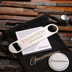 Personalized Speed Bottle Opener & Carry Pouch Groomsmen Gift - Assorted - Groomsmen
