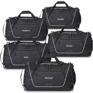 Personalized Sports Weekender Duffel Bag - Set of 5 - Black - Travel Gifts