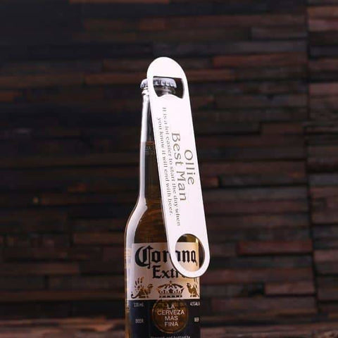 Image of Personalized Stainless Steel Beer Bottle Opener - Bottle Openers - Beer