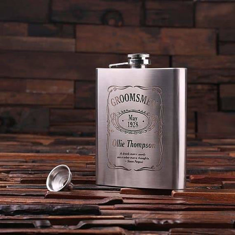 Image of Personalized Stainless Steel Flask 18 oz. - Flasks