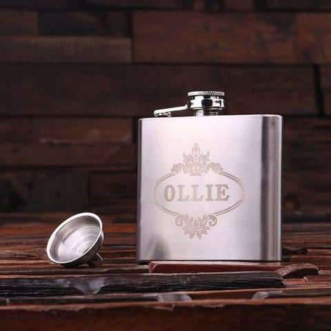 Image of Personalized Stainless Steel Flask 5 oz. - Flasks