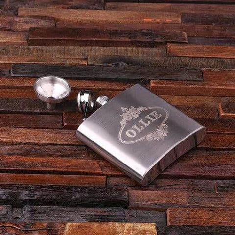 Image of Personalized Stainless Steel Flask 5 oz. - Flasks