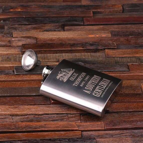 Image of Personalized Stainless Steel Flask 7 oz. - Flasks