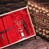 Personalized Valentines Day 4pc Gift Set Journal Pen & Key Chain with Wood Gift Box - Assorted - Valentines
