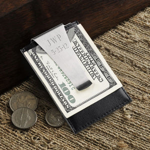 Personalized Wallet - Money Clip - Leather - Groomsmen Gifts - Money Clips