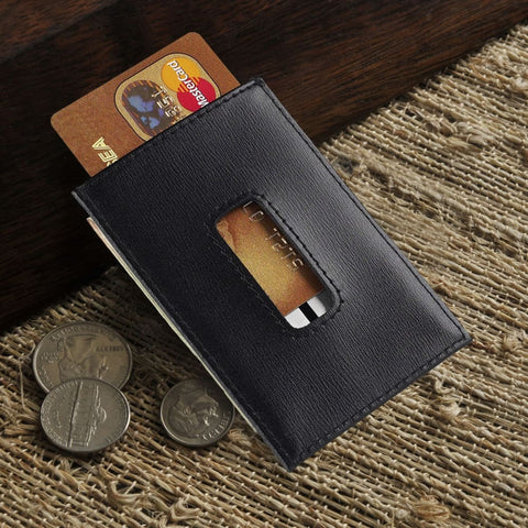 Image of Personalized Wallet - Money Clip - Leather - Groomsmen Gifts - Money Clips