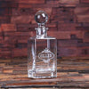 Personalized Whiskey Decanter with Round Bottle Lid G - Decanter - Whiskey