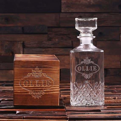 Image of Personalized Whiskey Decanter w/Keepsake Box - Decanter - Whiskey Sets