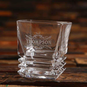 Personalized Whiskey Glass & Wood Box Gift Set - All Products