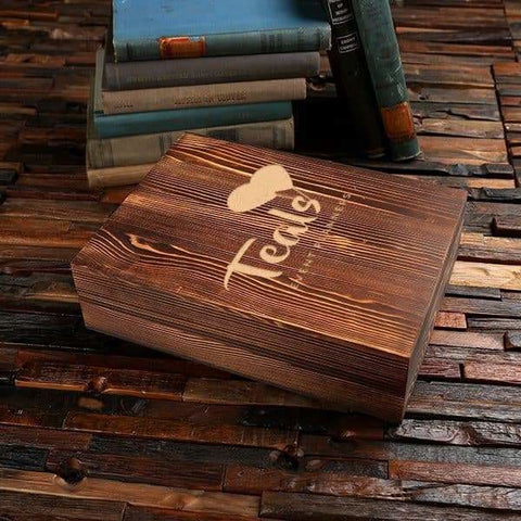 Image of Personalized Wood Box (11.5 x 8.5 x 3.25 in) - Boxes - Pine Wood (Brown)