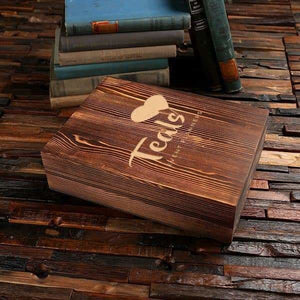 Personalized Wood Box (11.5 x 8.5 x 3.25 in) - Boxes - Pine Wood (Brown)