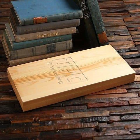 Image of Personalized Wood Box (15 x 7 x 1.5 in) - Boxes - Pine Wood (Natural)