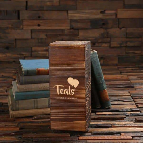 Image of Personalized Wood Box (4.5 x 4.5 x 11 in) - Boxes - Pine Wood (Brown)