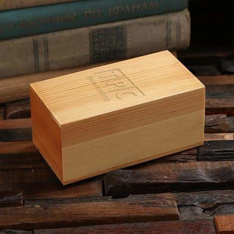 Image of Personalized Wood Box (5 x 2.75 x 2.25 in) - Boxes - Pine Wood (Natural)