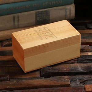 Personalized Wood Box (5 x 2.75 x 2.25 in) - Boxes - Pine Wood (Natural)