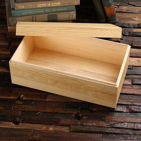 Image of Personalized Wood Box (6.75 x 12.5 x 5 in) - Boxes - Pine Wood (Natural)