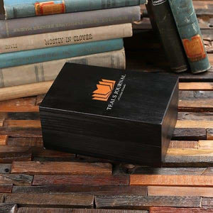 Personalized Wood Box (7.25 x 4.75 x 3.25 in) - Boxes - Pine Wood (Black)