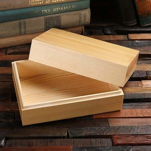 Image of Personalized Wood Box (7.25 x 4.75 x 3.25 in) - Boxes - Pine Wood (Natural)