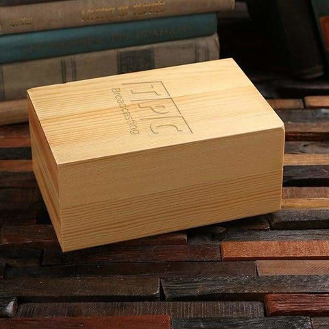 Image of Personalized Wood Box (7.25 x 4.75 x 3.25 in) - Boxes - Pine Wood (Natural)