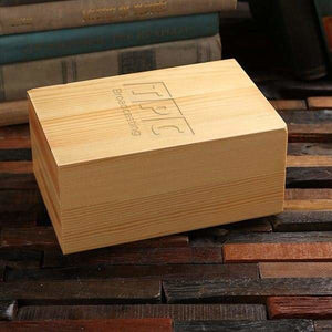 Personalized Wood Box (7.25 x 4.75 x 3.25 in) - Boxes - Pine Wood (Natural)