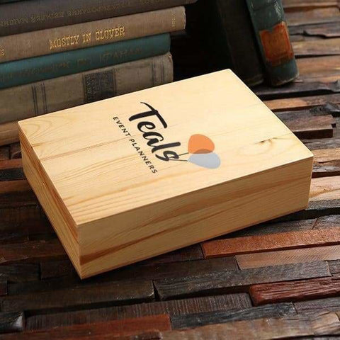 Image of Personalized Wood Box (8.5 x 6.25 x 2.25 in) - Boxes - Pine Wood (Natural)