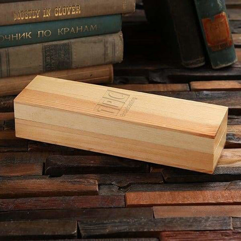 Image of Personalized Wood Box (8 x 2.5 x 1.75 in) - Boxes - Pine Wood (Natural)