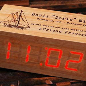 Personalized Wood Digital Clock - Clocks