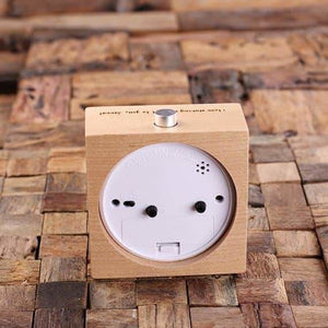 Personalized Wood Quartz Alarm Clock - Clocks