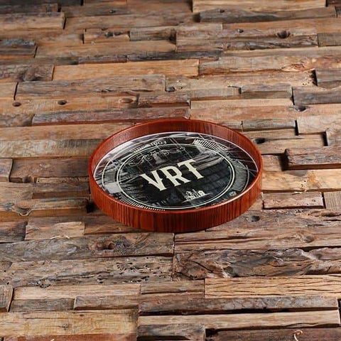 Image of Personalized Wood Serving Tray_K - Serving - Trays Bowls Etc.