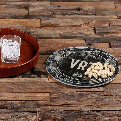 Image of Personalized Wood Serving Tray_K - Serving - Trays Bowls Etc.