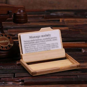 Personalized Wooden Business Card Holder - Cardholders