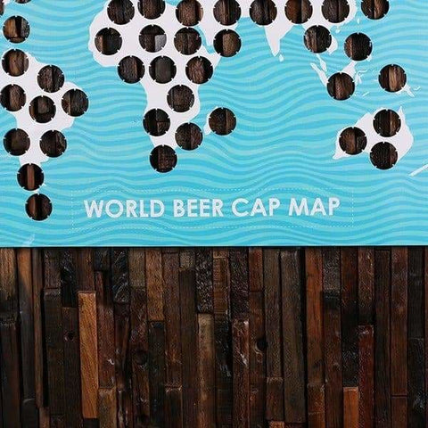 Image of Personalized World Beer Cap Map Man Cave Groomsmen Best Man Mens Gifts Dorm Room 21st Birthday Father s Day Boyfriend Beer Cap Holder B -