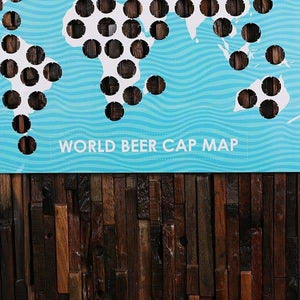 Personalized World Beer Cap Map Man Cave Groomsmen Best Man Mens Gifts Dorm Room 21st Birthday Father s Day Boyfriend Beer Cap Holder B -