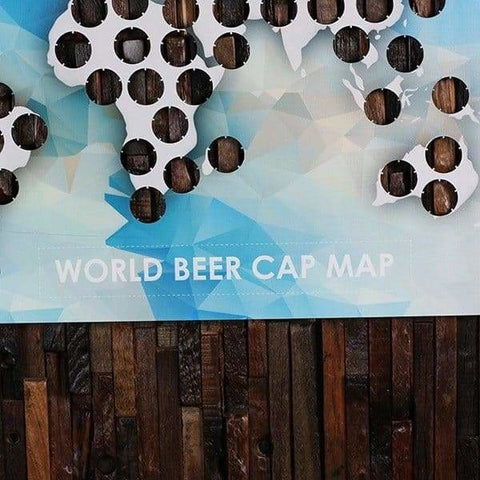 Image of Personalized World Beer Cap Map Man Cave Groomsmen Best Man Mens Gifts Dorm Room 21st Birthday Father s Day Boyfriend Beer Cap Holder C -