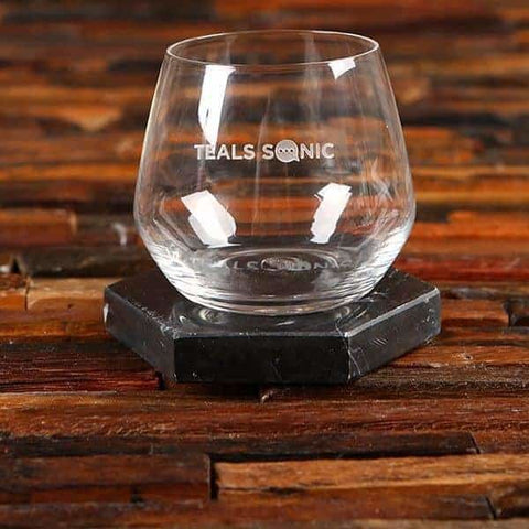 Image of Set of 3 Corporate Branded Hexagonal Marble Coasters - Coasters
