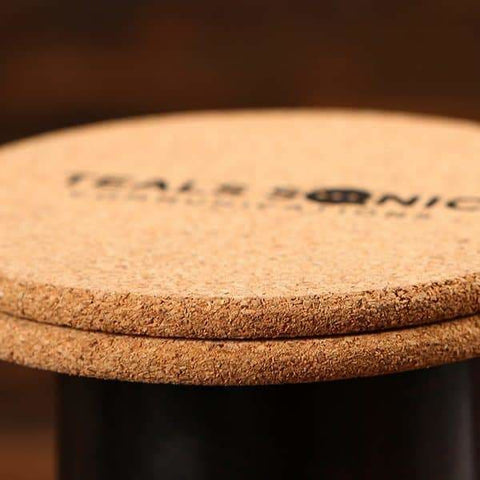 Image of Set of 4 Corporate Branded Small Round Cork Coaster Company Giveaway - Coasters