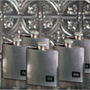 Set of 5 Engraved Textured Stainless Steel Groomsmen Flask - Flasks