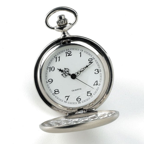 Image of Set of 5 Personalized Brushed Groomsmen Pocket Watch - Executive Gifts