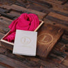 Shawl & Personalized Journal Diary with Wood Box Fuchsia - Journal Gift Sets