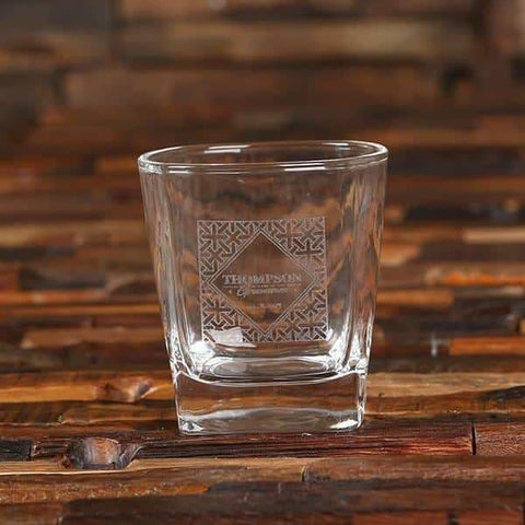Image of Whiskey Glass Stones Coaster Cigar Holder & Ice Bucket Set - Assorted - Groomsmen