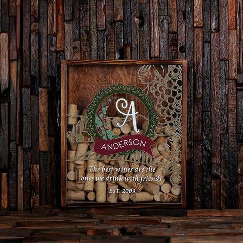 Image of Wine Cork Holder Shadow Box with FREE Cork Screw -Quote 1 - Wine Cork Holders - Mixed