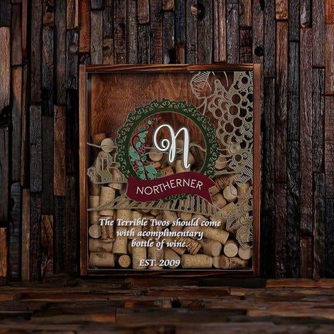 Image of Wine Cork Holder Shadow Box with FREE Cork Screw -Quote 14 - Wine Cork Holders - Mixed
